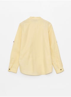 LC WAIKIKI Grandad Collar Basic Long Sleeve Boy Shirt  - Image 2