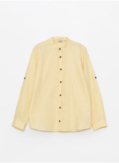 LC WAIKIKI Grandad Collar Basic Long Sleeve Boy Shirt  - Image 1