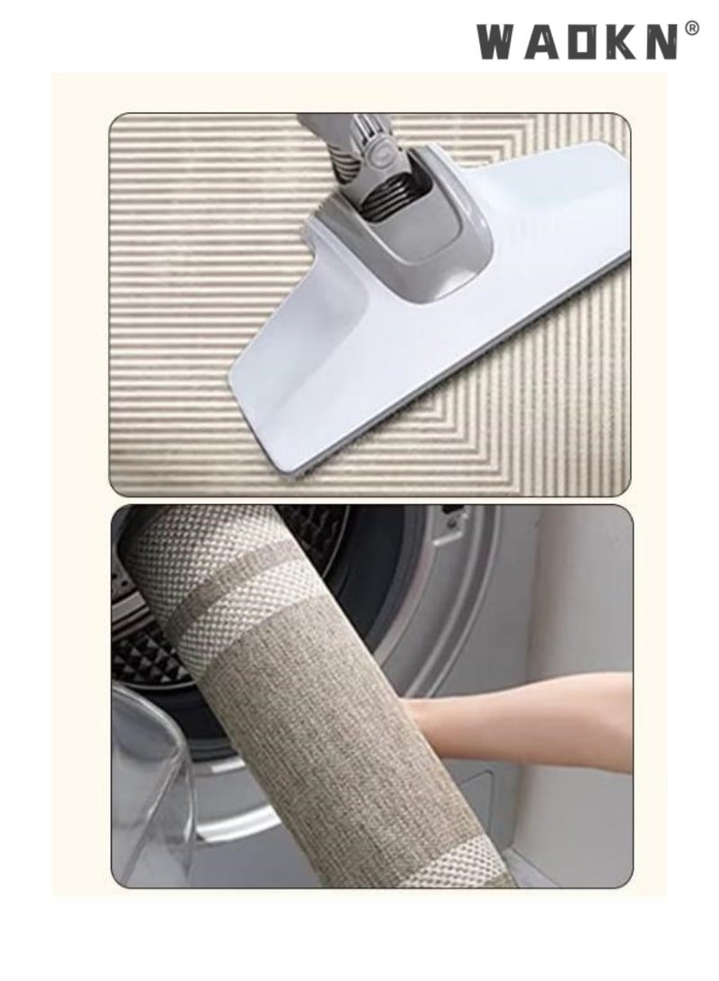 WAOKN Diatom Mud Bath Mat Set Bathroom Kitchen Rug Mat Extra Soft and Absorbent Bath Rugs Non-Slip Quick Drying Floor Bath Tub Mat for Bathroom Floor Tub and Shower Anti slip mat household long strip two-piece set foot pad 40*60cm/40*120cm - Image 4