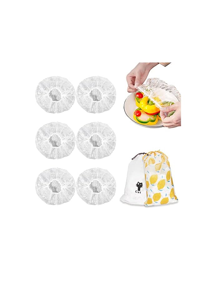Zaboon Elastic Food Storage Covers For Bowls Reusable Food Leftover Covers Bowl Covers Elastic Plastic Food Covers Stretch Reusable For Family Outdoor Picnic - Image 2