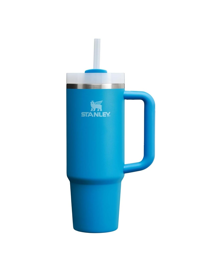 Stanley Quencher H2.0 FlowState Stainless Steel Vacuum Insulated Tumbler with Lid and Straw for Water, Iced Tea or Coffee, Smoothie and More, Azure, 30oz - Image 1