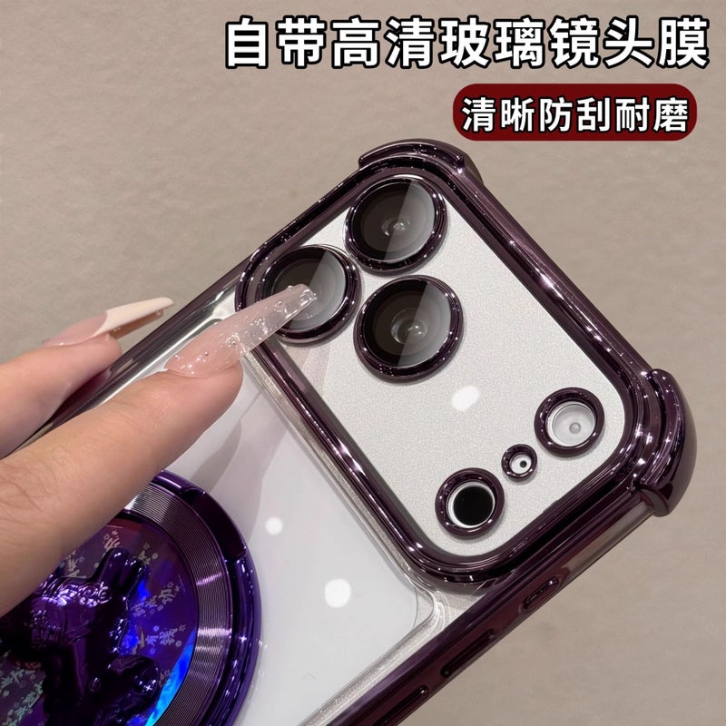 iPhone 14 TPU Scratch Resistant Protective for 14 Plus 14 Pro 14 Pro Max with Kickstand and Strong Magnetic in Clear - Image 4