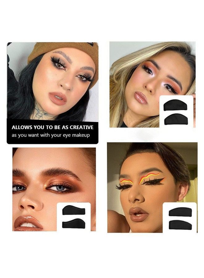 maycreate 6 In 1 Eyeshadow Crease Line Kit Silicone Eyeshadow Palette Tamp Eyeshadow & Eyeliner Applicator Lazy Eyeshadows Fixer Quick Eye Makeup Tool For Beginners - Image 4