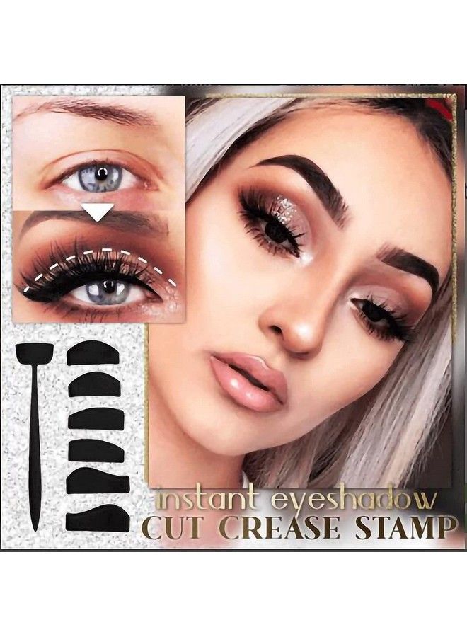 maycreate 6 In 1 Eyeshadow Crease Line Kit Silicone Eyeshadow Palette Tamp Eyeshadow & Eyeliner Applicator Lazy Eyeshadows Fixer Quick Eye Makeup Tool For Beginners - Image 3