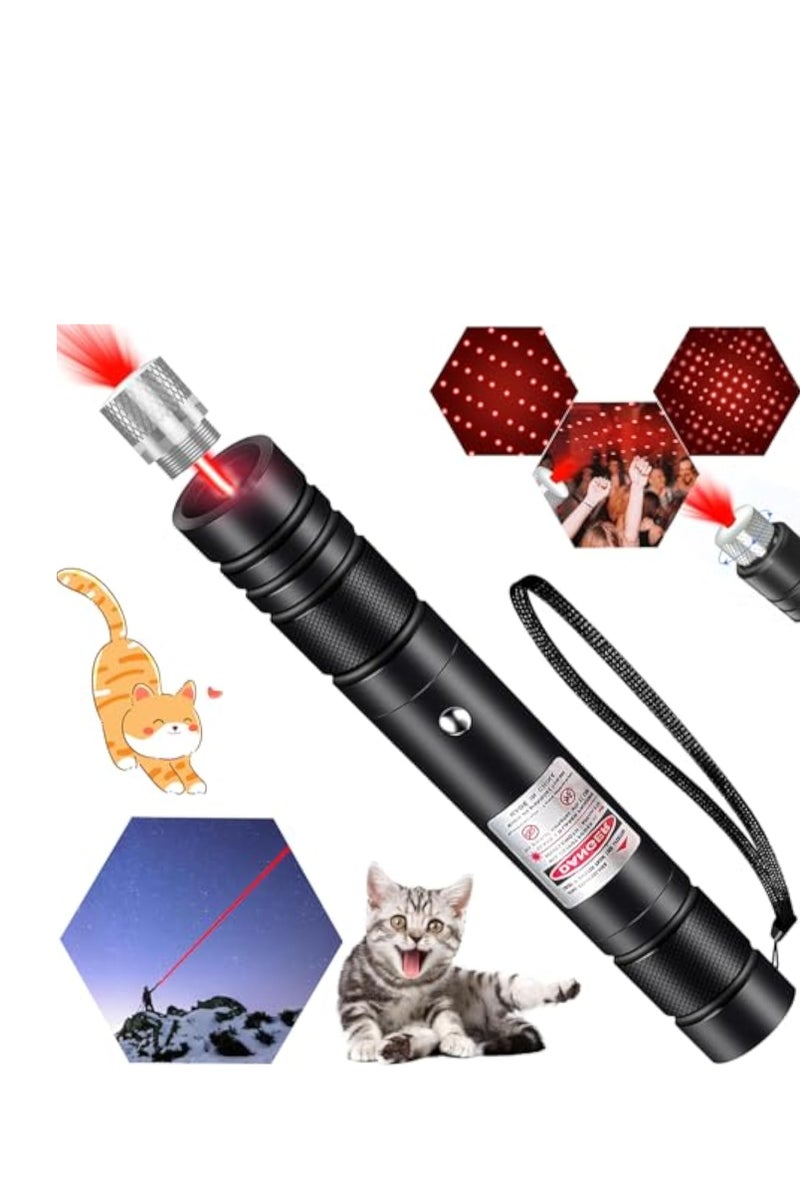 Gasin Long Range Tactical Red Dot Light Presentation Pointer for Indoor Teaching/Office Meeting Outdoor Interactive Cat Laser Toy, Star Cap Adjustable Focus for Night Hiking - Image 3