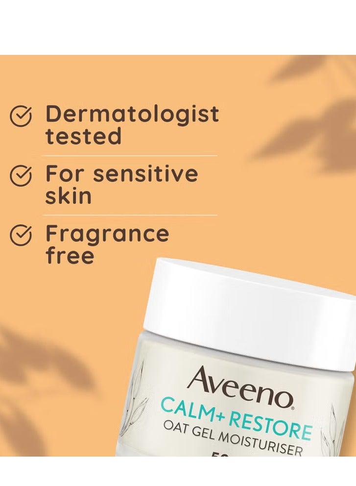 Aveeno Face Calm and Restore Oat Gel Moisturiser 50ml - Image 3