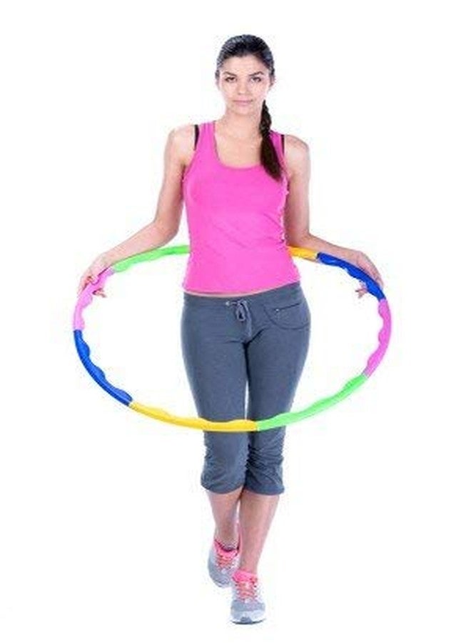 TT 8 Inter- Lockable Pieces Ring Hula Hoop Zig Zag for Adult, Kids - Multicolour, Adjust in 2 Sizes - Image 2