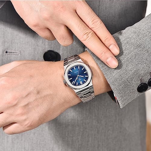 RollsTimi Pagani Design Men's Watch PD-1728 Sky Blue 40MM Men's Watch Stainless Steel Case Synthetic Sapphire Crystal ST16 Chronograph Automatic Mechanical Watch - Image 5