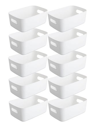 Plastic Storage Bins Multiuse Desk Cabinet Organizer with Built in Handle, Set of 10 - pzsku/ZDC38D15F154A2D437AF5Z/45/1743114542/114fdeb2-743c-4d40-97c9-7b96e032fcda