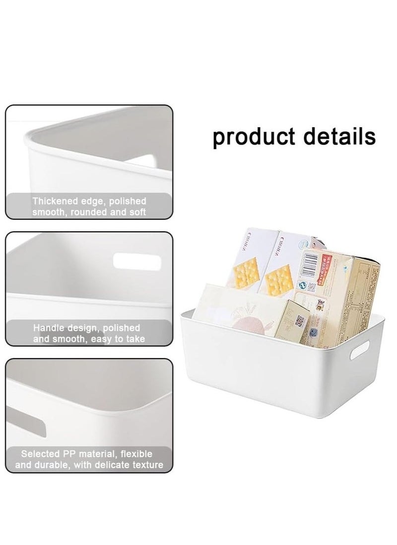 ARUWA Plastic Storage Bins Multiuse Desk Cabinet Organizer with Built in Handle, Set of 10  - Image 5