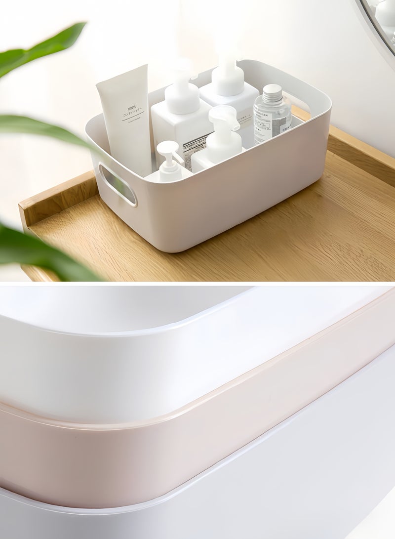 ARUWA 10PCS Plastic Storage Bins Multiuse Desk Cabinet Organizer with Built in Handle - Image 4