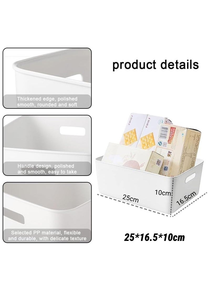 ARUWA 10PCS Plastic Storage Bins Multiuse Desk Cabinet Organizer with Built in Handle - Image 2