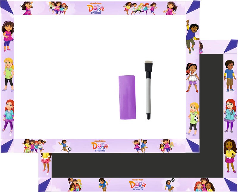 Zitto ?Dora 2 in 1 Wooden Write & Wipe Board for Kids (14X12 Inches) - Image 1