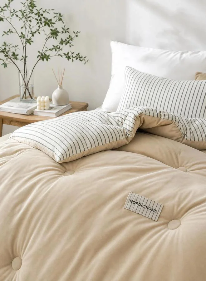 Styli 1-Piece Polyester Comforter - Beige, 150X200Cm