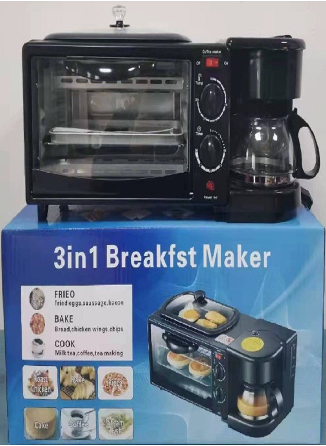 Generic - Breakfast Machine Multi-Functional Breakfast Maker Non-Stick Griddle Oven Tray Coffee Maker - Image 1