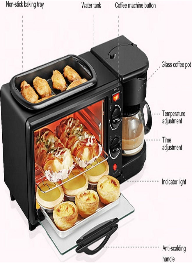Generic - Breakfast Machine Multi-Functional Breakfast Maker Non-Stick Griddle Oven Tray Coffee Maker - Image 1