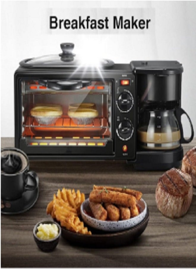 Generic - Breakfast Machine Multi-Functional Breakfast Maker Non-Stick Griddle Oven Tray Coffee Maker - Image 1
