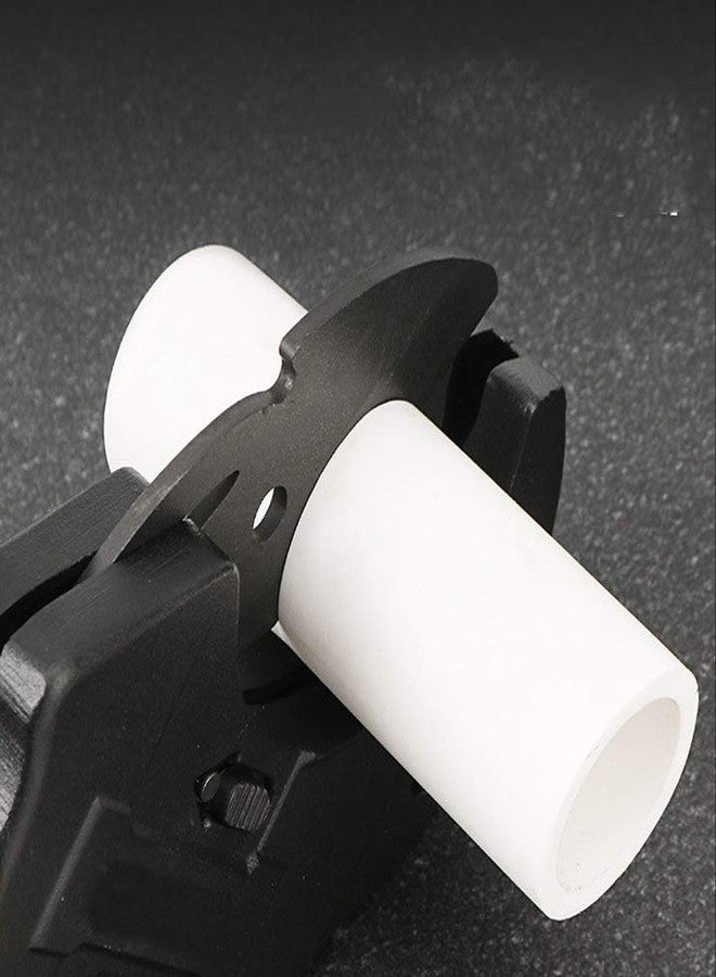 ديبيل قاطع أنابيب DUEBEL، قاطع PVC، قاطع أنابيب خرطوم بسقاطة، أداة قطع أنابيب CPVC لقطع أنابيب PE وPEX وOD وPPR حتى 2.95 بوصة من البولي فينيل، قاطع أنابيب بلاستيكية (أسود) - Image 4