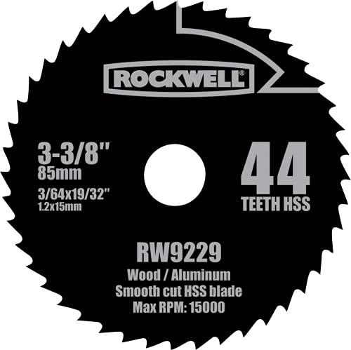 Rockwell RW9229 VersaCut 3-3/8-inch 44T HSS Circular Saw Blade - Image 1