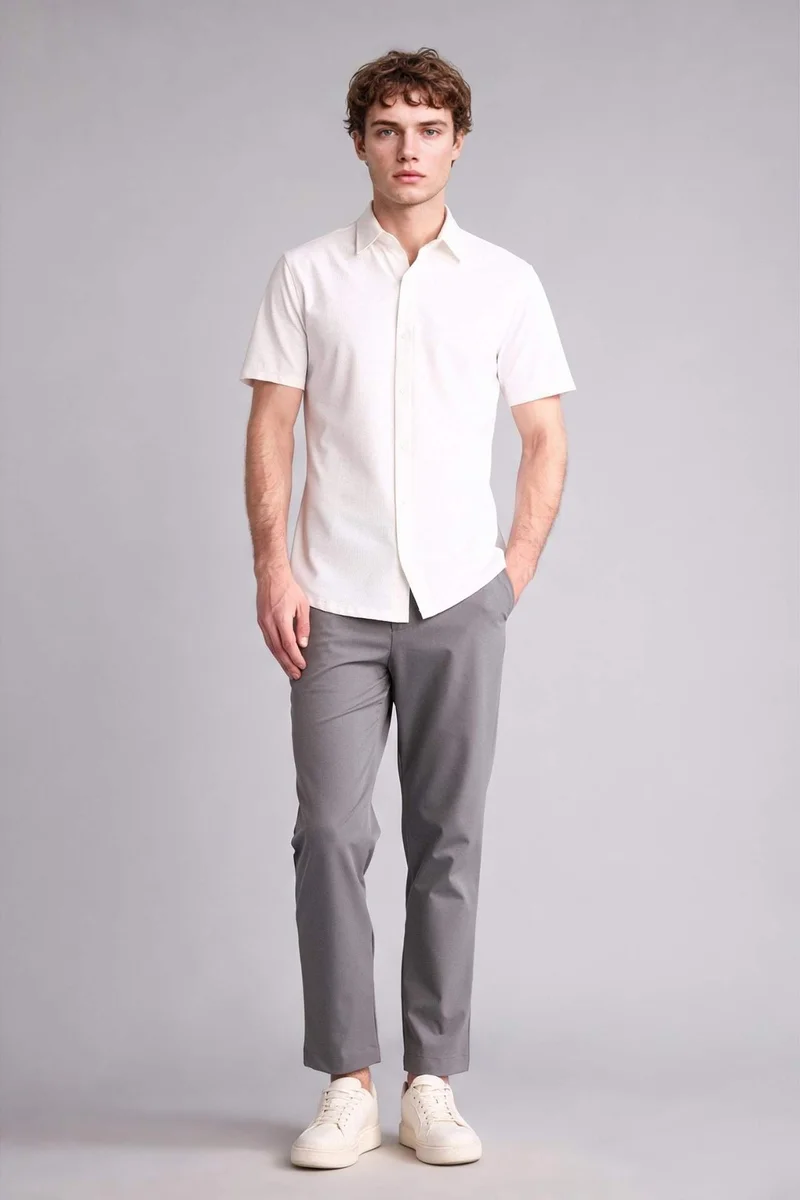 ديفاكتو Slim Fit Short Sleeve Shirt