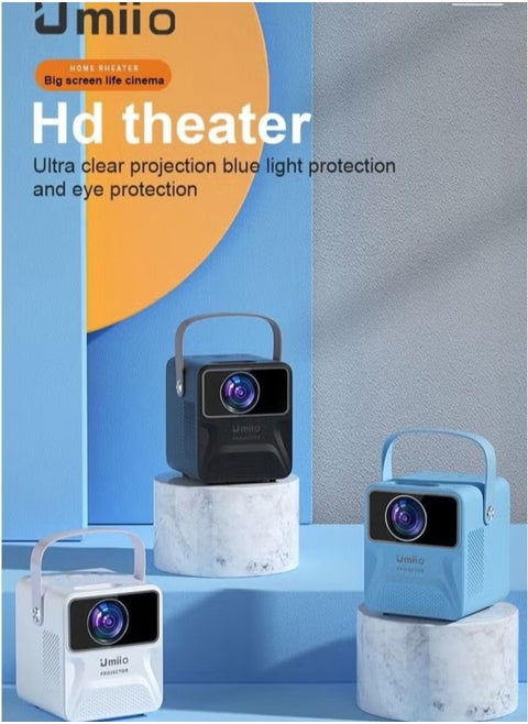 Portable HD WiFi Theatre Android TV Projector System for FIFA Special – Indoor & Outdoor Use, 1080P HD Resolution, Wireless Connectivity, 50,000 Hours Lamp Life, Built-In Android TV, Supports Streaming & Gaming