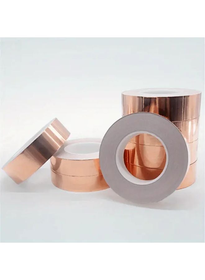 شريط نحاسي أحادي الجانب مقاس 5 مم × 20 متر للحجب الكهرومغناطيسي، لاصق موصل للكهرباء للاستخدامات المنزلية - Image 4