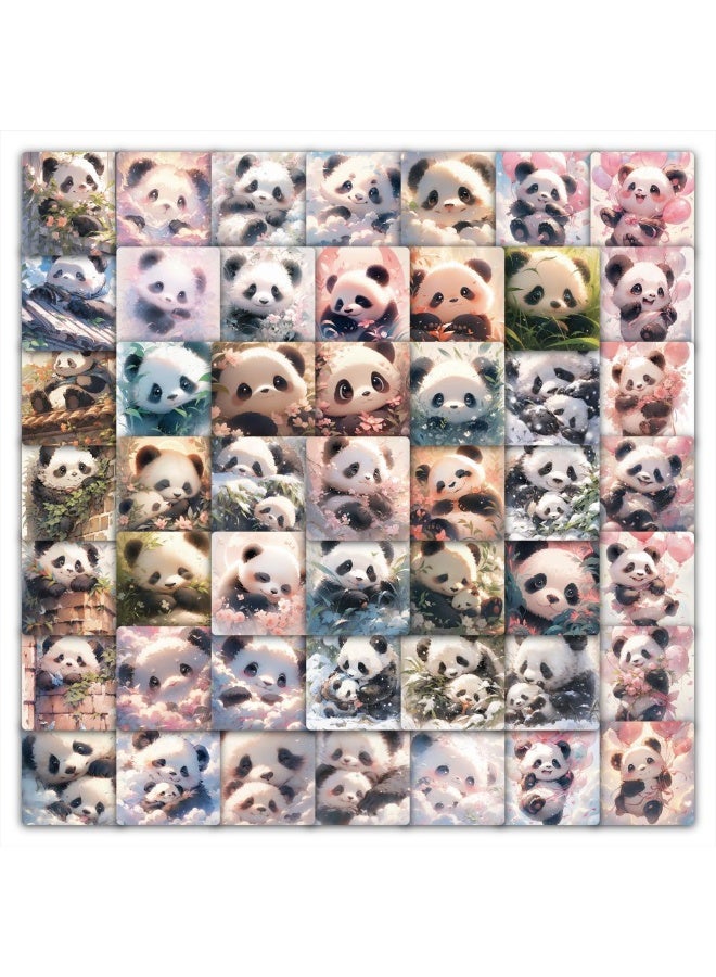 NIBEMINENT 59 Pcs Cute And Cute Panda Deco Kit Waterproof Stickers, High Definition Printing Bright Colors, Suitable for Laptop Skateboard Luggage Water Bottle Guitar DIY - Image 2