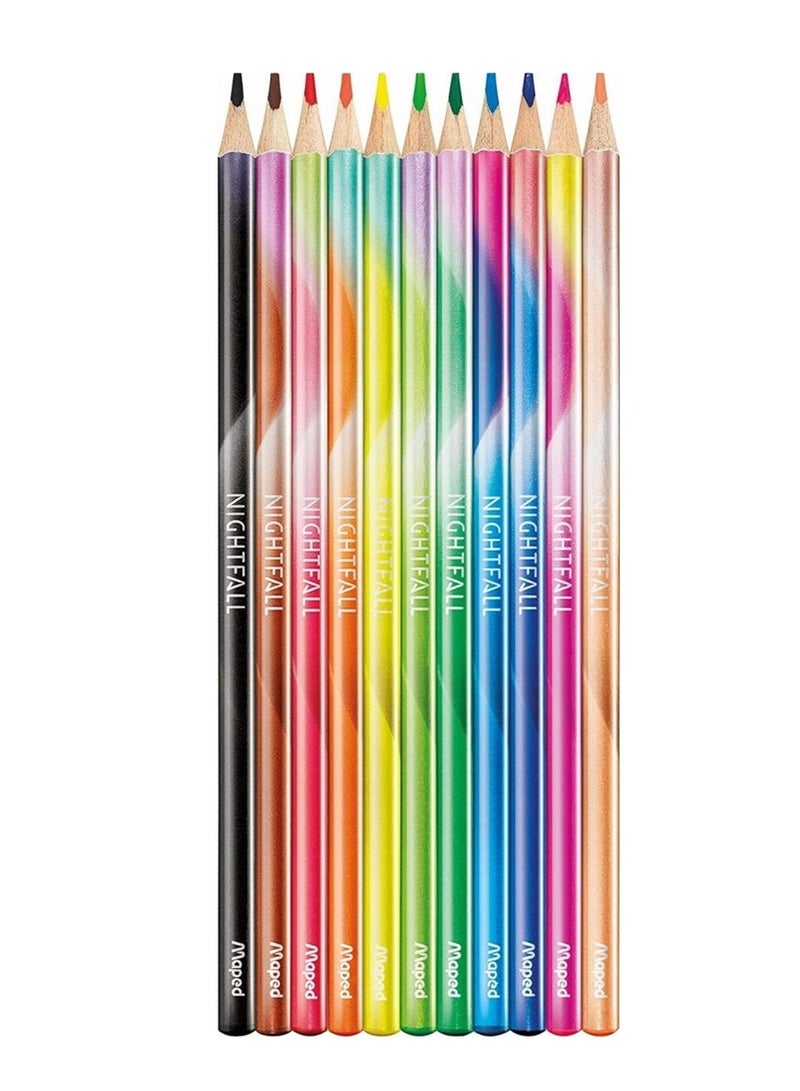 Maped 12 قطعة من أقلام الرصاص الملونة الخشبية متعددة الألوان - Image 3