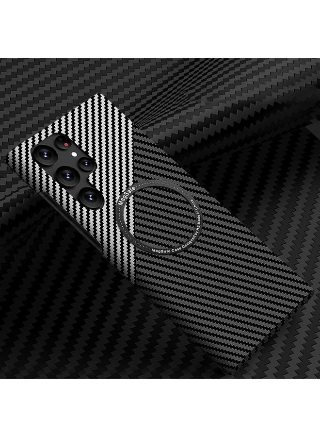 اس-توب جراب لهاتف Samsung Galaxy S25 Ultra 5G مصنوع من ألياف الكربون مع جراب مغناطيسي MagSafe - Image 1