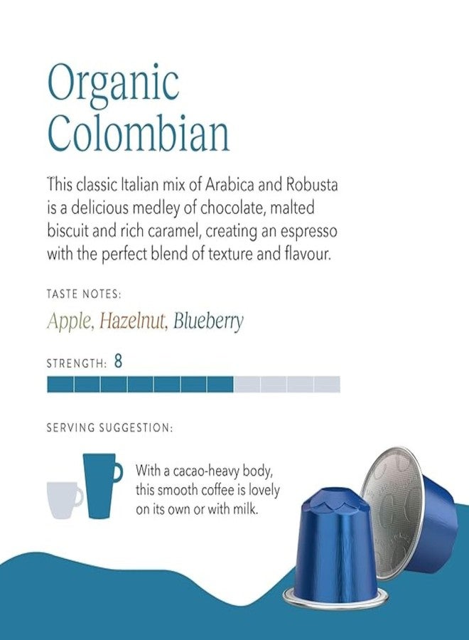 Cru Kafe Colombian USDA Organic Espresso Coffee Capsules (50 Pods) Fairtrade Coffee Pods Compatible with Nespresso Original Line and Pixie Machines - Image 3