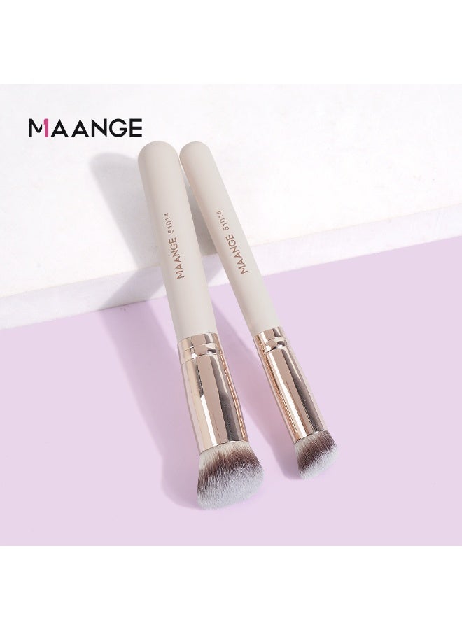 MAANGE Makeup Brushes 2 Pcs Makeup Brush Set for Foundation Concealer Brush, Premium Quality Make up Brushes,Grey - Image 3