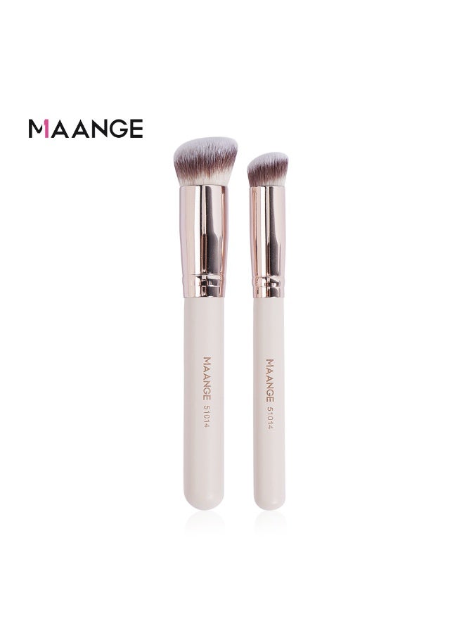 MAANGE Makeup Brushes 2 Pcs Makeup Brush Set for Foundation Concealer Brush, Premium Quality Make up Brushes,Grey - Image 1