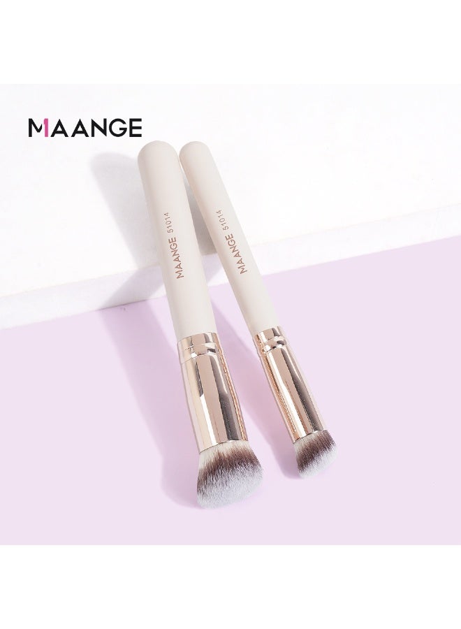 MAANGE Makeup Brushes 2 Pcs Makeup Brush Set for Foundation Concealer Brush, Premium Quality Make up Brushes,Grey - Image 3