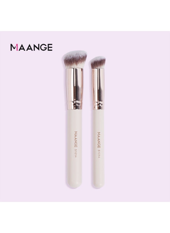MAANGE Makeup Brushes 2 Pcs Makeup Brush Set for Foundation Concealer Brush, Premium Quality Make up Brushes,Grey - Image 5