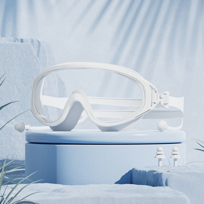 Generic New Fashion Swim Goggles for Women with Earplugs Anti-Fog clear [special] bag
