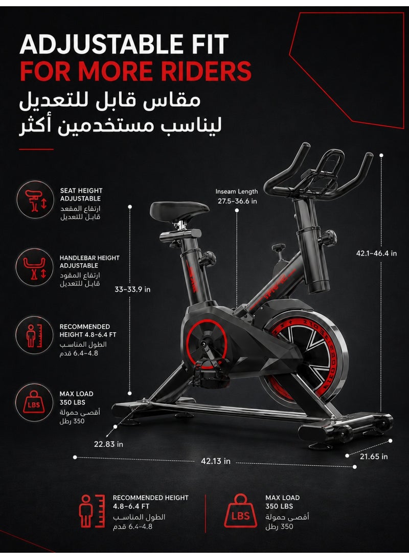 دنزوز تمرين دراجة دراجة دراجة دراجة داخلية الدراجة الثابت - Image 3
