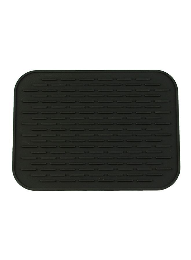 NIBEMINENT Heat Resistant Non-Slip Table Mat Black 21.5x15.5cm