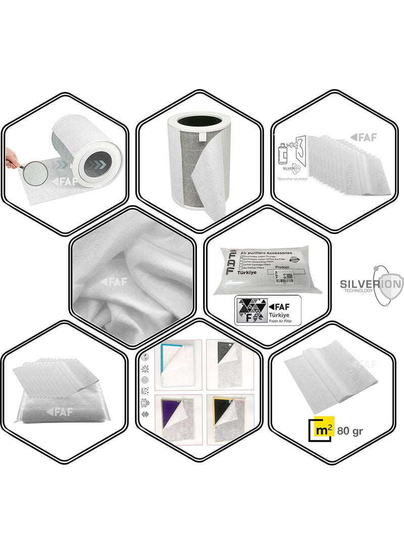 Faf - 10 Pieces Dyson BP01 Compatible Silver Ion Electrostatic Dust Collector Pre-Filter - Image 1