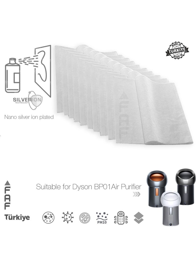 Faf - 10 Pieces Dyson BP01 Compatible Silver Ion Electrostatic Dust Collector Pre-Filter - Image 1
