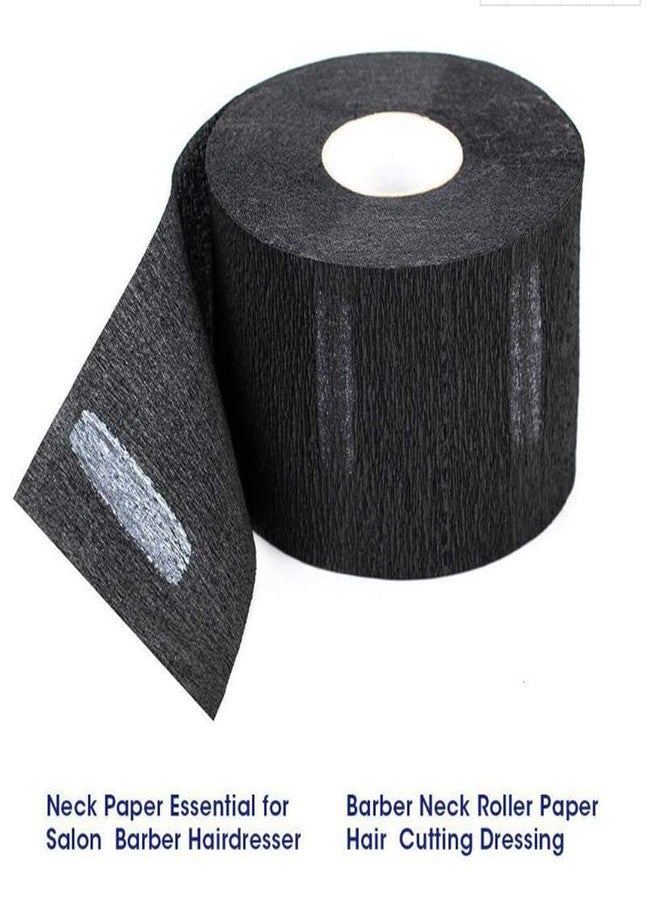 إريكوتري عبوة من قطعتين من شرائط الرقبة للاستخدام مرة واحدة، شريط ورقي مطاطي احترافي لحماية الرقبة، أداة ملحقة لتصفيف الشعر، لوازم صالونات الحلاقة (أسود) - Image 2