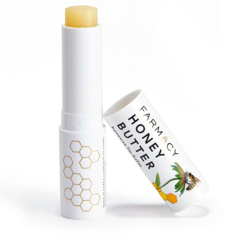Farmacy Beeswax Lip Balm  Honey Butter Moisturizing Lip Care  Chapped Lip Treatment  Enriched with Cupuau  Cocoa Butters Proprietary Honey Blend and Vitamin E to Nourish Soften  Heal 34g