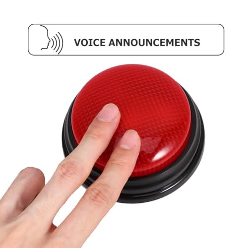 DEARMAMY Game Buzzer, Answer Buzzers for Game Show with Light Alarm Sound Show Button Box Party Contest Trivia Quiz for Kids Red - Image 2