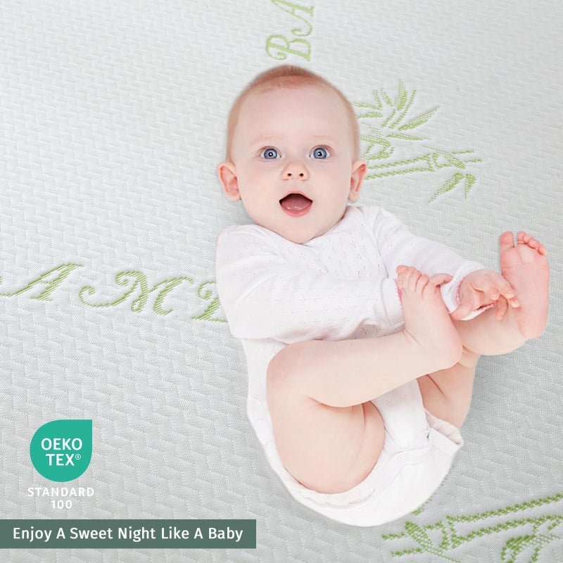 MUXHOMO Twin Mattress Protector Waterproof, Mattress Cover Twin Size Bed, Cooling and Breathable Bed Pad Cover, Deep Pocket 8"-21" - Image 5