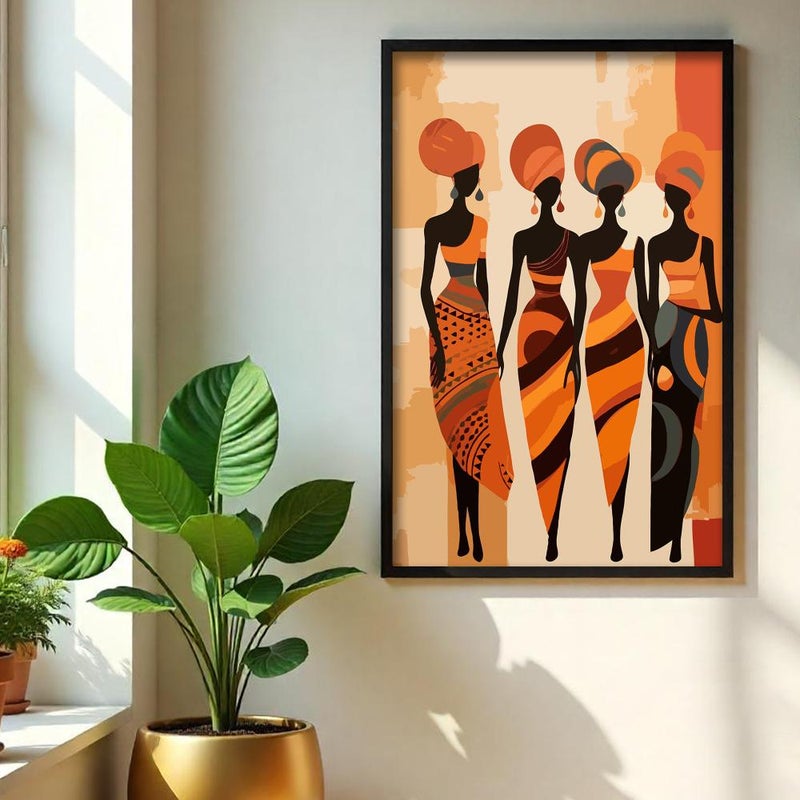 ماركتنا لوحة جدارية فنية الديكور السعودي مع برواز مجوف مقاس (40×60) قطعة واحدة - Image 2