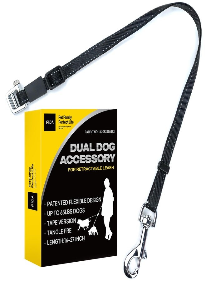 Fida Dual Dog Walking Accessories for Retractable Leash - Patented Roller Design, No Tangle Reflective Leash, Adjustable for Small & Medium Dogs (Up to 65lbs) - Image 1
