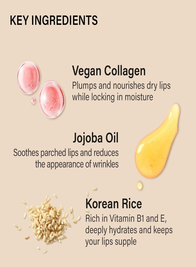 Melixir Vegan Lip Treatment, Sheer Tinted Lip Balm for Instant Hydration & Shine, Moisturizing Lip Gloss, Infused with Vegan Collagen & Jojoba Oil, Cruelty-Free, Korean Skincare-3 Pomelo(0.5oz) - Image 3