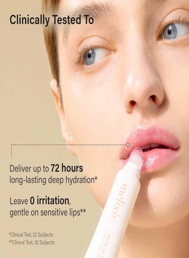 Melixir Vegan Lip Treatment, Sheer Tinted Lip Balm for Instant Hydration & Shine, Moisturizing Lip Gloss, Infused with Vegan Collagen & Jojoba Oil, Cruelty-Free, Korean Skincare-3 Pomelo(0.5oz) - Image 4