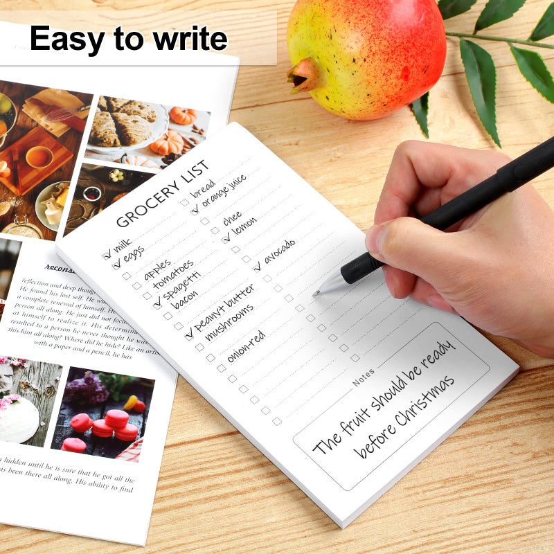 Joyberg Grocery List Magnet Pad for Fridge, 2 Pack Magnetic Notepads for Refrigerator, Magnetic Grocery List Pad for Fridge, Full Magnet Back Shopping Lists, 60 Sheets Per Note Pads - Image 4