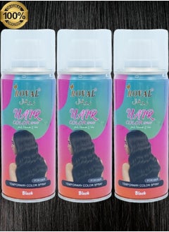 ROVAL 3 Pieces Roval Temporary Hair Color Spray Black  - Image 1