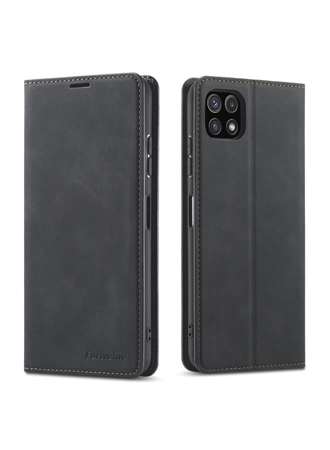 The Bros Case For Samsung Galaxy A22 5G Dream Series Oil Edge Strong Magnetism Leather Phone Case